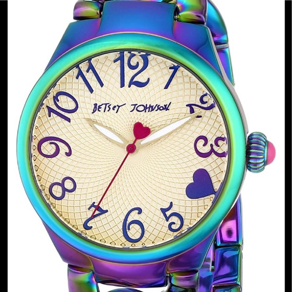 Betsey Johnson 🌈 Rainbow Iridescent Analog Watch - Picture 2 of 8